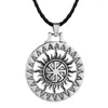 Choker WANGAIYAO Men's Slavic Necklace Nordic Sun Pendant Alloy Jewelry Valentine's Day Commemoration Fashion Jewelr