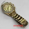 Moda de alta qualidade Iced Out WatchesMens Pulso Luxo Round Cut Lab Gr DDGU LZG8