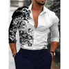 メンズカジュアルシャツピアノプリントの長袖トップス衣料品ハワイアンカーディガンブラウス230221用の豪華なシングル胸シャツ