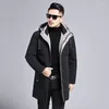 Men's Down 2023 Winter In The Long Jacket More Male Youth Hooded White Duck Cold Warm Coat