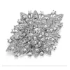 Wedding Accessories Jewelry Large Elegant Vintage Silver Sparkly Rhinestone Crystal Bridal Pin Brooch