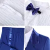 Set di abbigliamento Neonato Abito da sposa Neonato Formale Primo compleanno Smoking Bambino Fotografia Abiti Cerimonia Benedizione Natale Vieni 4 pezzi