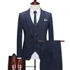 Mens Suits Blazers Terne Casal Colet Pants 3 PCs Definir Boutique Casual Business Business British Style Style Plaid Jacket TrousherCoat 230222