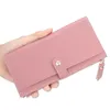 Wallets Woman estilo longo estilo de alta qualidade titular ladies moedas zíper de grande capacidade carteira de couro pu para mulheres