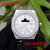 Högkvalitativ mode iced Watchesmens handled lyxiga runda klipp lab gris p21v1232