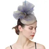 Coiffes mariée mariage Fasciantor chapeaux pince à cheveux mode maille Fascinators femmes fête Chapeau casquette marié accessoires