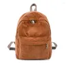 Schultaschen Damen Vintage Rucksack Cord Rucksack Tasche Casual Computer Büchertasche