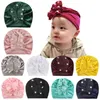 Haarschmuck für Kleinkinder, mit Perlen, faltbare Blumen, Samtmischung, Knoten, Turban, Mädchen, dehnbare Mütze, Mütze für Babys