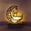 Strings Ramadan Moon Led Lights Decoration 2023 Metal Fairy Eid Al Adha Islamic Muslim Mubarak Room Decor Aesthetic
