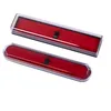 Clear Transparent Pencil Cases with Red Color Bottom Plastic Pen Packing Boxes Wholesale Gift Boxes