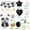 Other Event Party Supplies Panda Birthday Balloons Decorations For Children Kids Baby Shower Gender Reveal with Happy Banner 230221