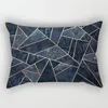 Kussen vintage geometrische bank deksel Europese smaragdgroene koperen blauw roze grijze stenen driehoeken werpkas decoratie 30x50cm