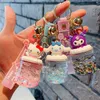 Keychain de jóias de animação fofa kuromi com garrafas encantos de acessórios de toque de anel Kids Presente de aniversário infantil