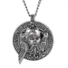Kedjor min form odin raven amulet viking jackdaws hänge halsband för män nordiska vintage skandinaviska talisman smycken gåva kvinnor
