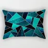 Kussen vintage geometrische bank deksel Europese smaragdgroene koperen blauw roze grijze stenen driehoeken werpkas decoratie 30x50cm