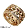 Cluster Rings HERMOSA JEWELRY Design Lady GIFT Amethyst Garnet Peridot Beauty Fashion Party Womens Size 8#