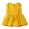 Girl Dresses Girl's Girls Lace Little Princess Summer Bowtie ärmlös tyll tutu för baby 2 år kläder fest tävling vestidos