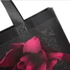 Shopping Bags Black Bag Reusable Eco Tote Grocery Waterproof Shoulder Handbags Pouch Foldable Shopper