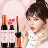 Lip Gloss Red Wine Bottle Matte Tint Waterproof Long Lasting Lipgloss Moisturize Cosmetic Liquid Lipstick 6 Colors Drop Delivery Hea Dh7Qa