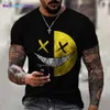 Herren-T-Shirts, Herren-T-Shirt, lässiges Kurzarm-Shirt, schnell trocknende Kleidung, Herren-Kleidung, kleiner Teufel, übergroßes T-Shirt, modisches Sweatshirt, 022223H