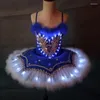 Scene Wear Girls Ballet Dance Light Up kjolar LED LAMP TUTU COSTUME PRINCESS Dress