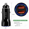 Universal 5V 3.1A Car Charger Dual Port QC 3.0 Быстрая зарядка USB -автомобильное зарядное устройство для iPhone 14 13 12 11 Samsung Смартфон