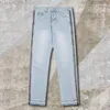 Jeans da uomo Tinta unita Cerniera Decorazione Pantaloni Hip Hop Streetwear Uomo 2023 Primavera High Street Moto 3 colori