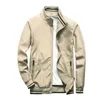 Men's Jackets Middle-aged Jacket Long Sleeves Breathable Men Fine Stitching Pockets