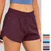 Yoga -outfit NWT dames shorts losse zijkant zipper pocket gym workout running drawcord outdoor short 230222