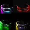 Party Decoration Props Colorful LED Glow Cyberpunk Glasses Bar Music Festival Cheer Up For Women Men Christmas Gifts