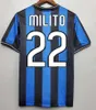 SNEIJDER ZANETTI Clássico Inter Retro Camisas de futebol 1988 1990 91 92 93 Djorkaeff MILITO Baggio Pizarro Djorkaeff ADRIANO MILAN 1994 95 96 97 98 99 Camisa de futebol