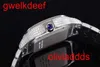 Högkvalitativ mode iced Watchesmens handled lyxiga runda klipp lab gris xnbu