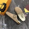 Ontwerper Birkinstock Slippers Outlet Henan Sangpo Boken schoenen Schaapleer en wol geïntegreerde Baotou -slippers voor mannen vrouwen in de winter