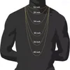 Pendant Necklaces Fashion Personality Drop Oil Micro-Inlaid Zircon Blue Earth Hip-Hop For Men Trend Jewelry