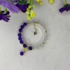 Strand Boheemian Natural Stone Round kralen Bracelet 8mm Damesjuwelen Crystal Jades Elastische touw Hanger Keten Yoga 7,5 inch y909