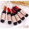 Lip Gloss Red Wine Bottle Matte Tint Waterproof Long Lasting Lipgloss Moisturize Cosmetic Liquid Lipstick 6 Colors Drop Delivery Hea Dh7Qa