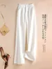 Calças femininas Capris JMPRS Moda solta Office Lady Wide Ponts de perna larga Casual Mulheres coreanas elásticas da cintura alta calças de verão 230222