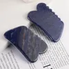 Sawtooth Blue Sodalite Face Gua Sha Tool SPA Heart Shape Jade Massager Acupuncture Scraping Massage Facial Body Health Skin Care