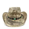 Berets Women Men Strail Western Cowboy Hat шляпа ручной работы Lady Dad Sombrero Hombre Cowgirl Jazz Caps панк бирюзовая группа размером 56-58cmberets p