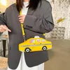 Kvällspåsar roliga York taxi design crossbody för kvinnor mode bilformade axelväska harajuku handväskor och plånböcker 2023 flickor toteevening