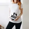 Kvinnors t-shirt blixtlås baby laddar kvinnor gravid rolig t-shirt tjej moderskap graviditet tillkännagivande skjorta nya mamma kläder drop ship 022223h