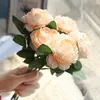 Decorative Flowers Artificial Rose Branch Wedding Party Supplies Fake For Home Office Table Simulation