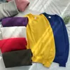 Hoodies للنساء من النوع الثقيل nieuwe vrouwen effen Kleur Lange Mouwen Hoodie sweatshirt dames streetwear slouch trui tops 5 Kleuren 230222