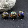 Beads 6pcs Fashion Nepal Copper Spacer 15mm Handmade Brass Charm Metal Fit Bracelets DIY Jewelry Making Accesssories
