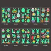 P￥skklisterm￤rken Noctilucent ansiktsmakeup Chick Egg Sticker f￶r b￤rbar dator skateboard bagage st￶tf￥ngare bilfest dekorationer l￤tt att klistra in