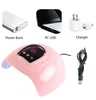 휴대용 핑크 네일 드라이어 머신 UV LED 램프 30/60/90S 타이머 USB 케이블 홈 사용 네일 UV 젤 바니시 건조기 LEAT 네일 램프 도구