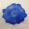 Plaques de verre soufflé à la main de lampes de mur pour la fleur bleue faite sur commande de couleur de décoration d'art