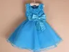 مرحلة ارتداء 7 ألوان 0-12Y Girls Girls Wedding Dress Outfits Children Sleeves Flower Ballet Tutu Dancing Toddler Show Costime