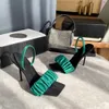 Designer Donna scava fuori Sandalo Papillon di alta qualità Donna Tacchi a spillo Scivoli Scarpe sottili in pelle di vitello Piattaforma trapuntata Scarpe da sera da spiaggia estiva Con taglia 35-41