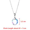 Pendant Necklaces Korean Fashion Stainless Steel Necklace For Women Small Crystal Hoop Short Chain Choker Collar Jewelry